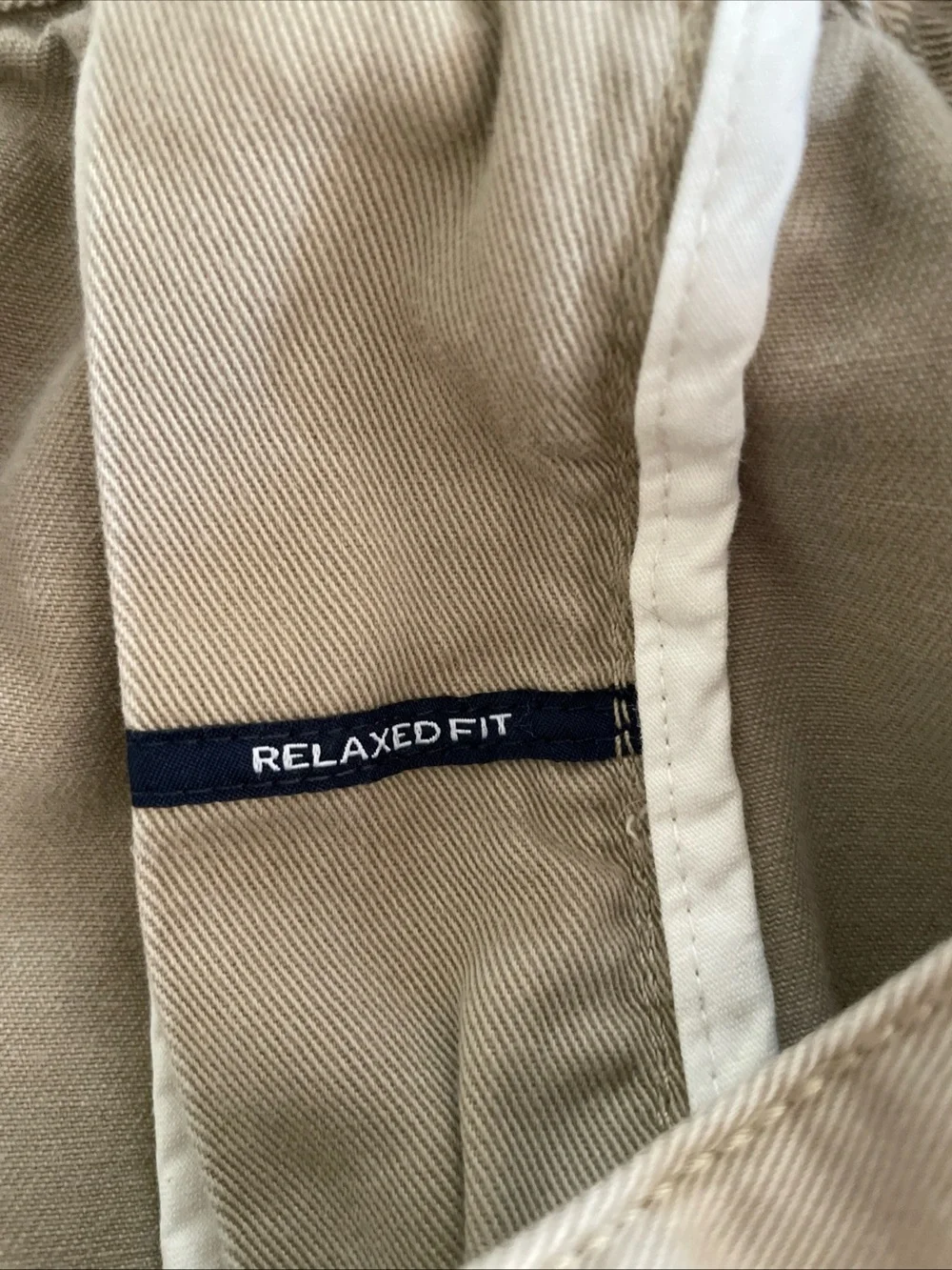 Men’s Nautica Relaxed Fit flat front Tan khakis size 36 Waist X 30 Inseam